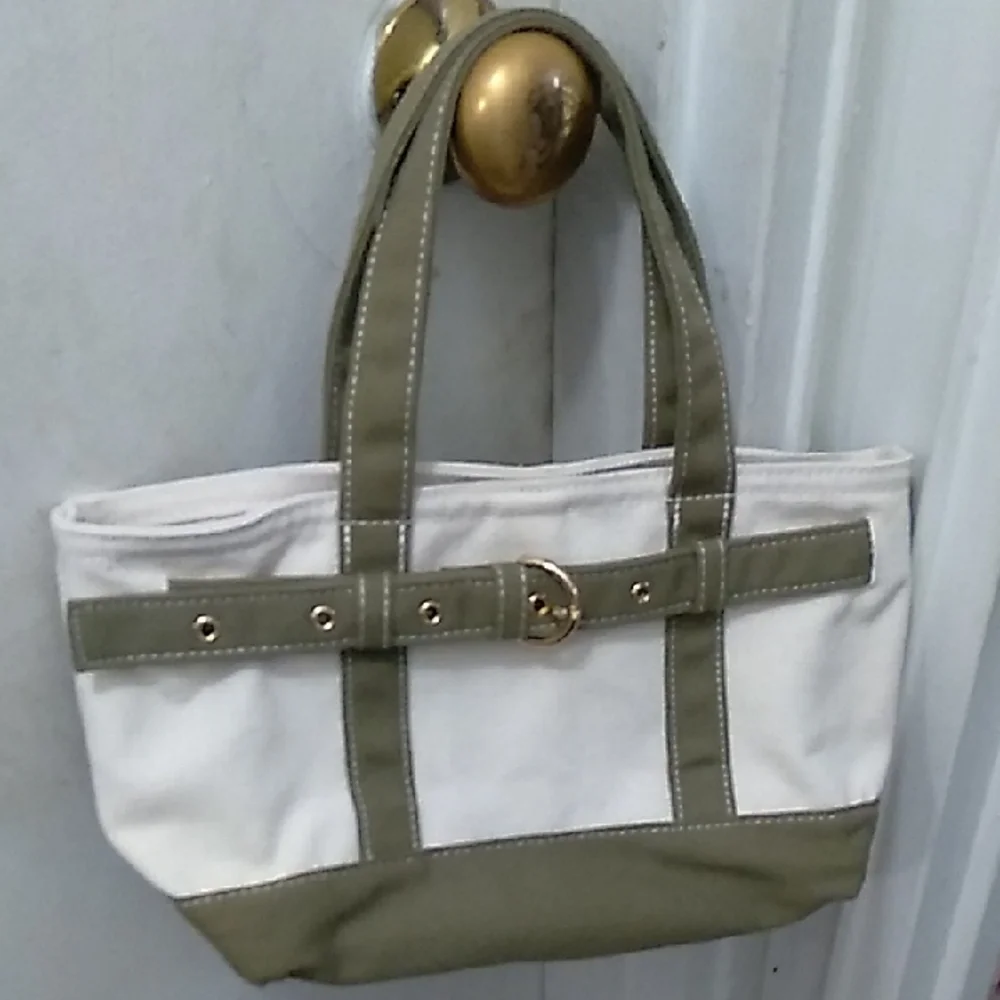 Canvas Tote Bag Olive Trim - Women's Shoulder Bag  New Universal Thread 2026
